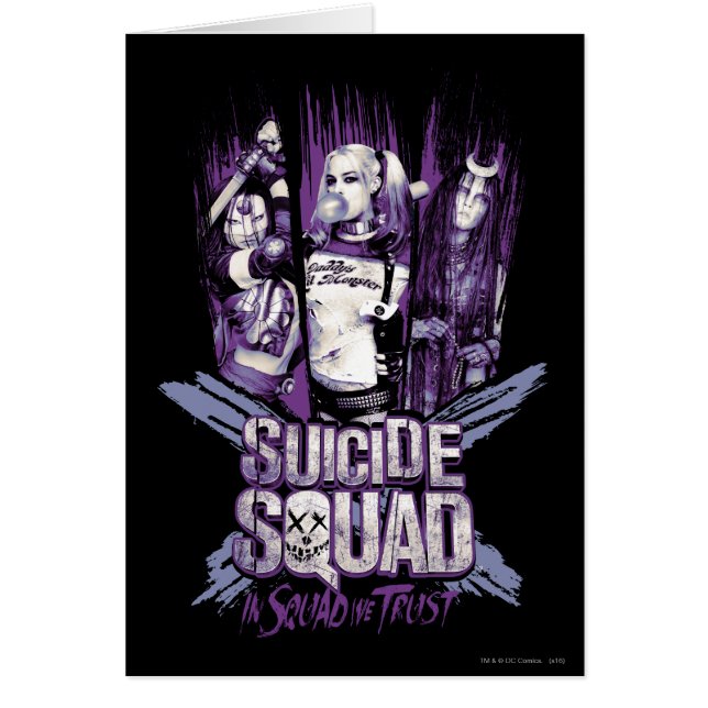 Suicide Squad | Squad Girls "In Squad We Trust" Hälsningskort (Framsidan)