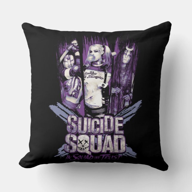 Suicide Squad | Squad Girls "In Squad We Trust" Kudde (Framsida)