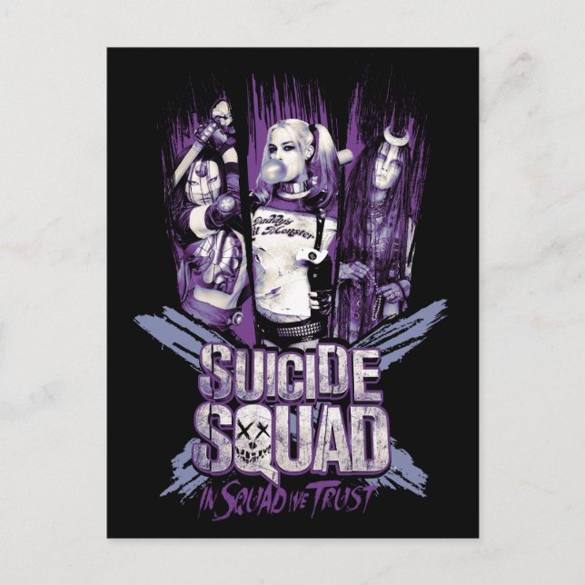 Suicide Squad | Squad Girls "In Squad We Trust" Vykort (Framsida)