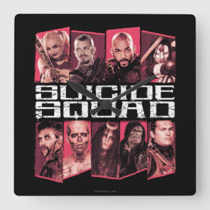 Suicide Squad   Task Force X Group Emblem Fyrkantig Klocka