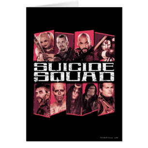 Suicide Squad Task Force X Group Emblem Hälsningskort