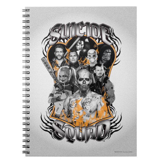 Suicide Squad | Tatrutin för arbetsgrupp X-stamtat Anteckningsbok Med Spiral (Framsidan)