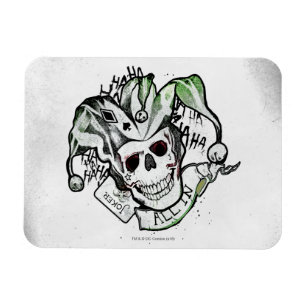 Suicide Squad Tattokonst för Joker Skull "all i Magnet