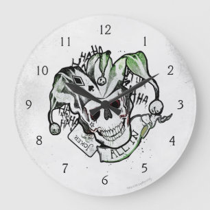 Suicide Squad Tattokonst för Joker Skull "all i Stor Klocka