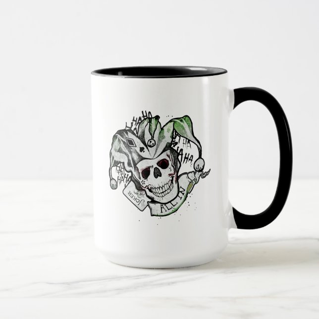 Suicide Squad | Tattokonst för Joker Skull "all in Mugg (Höger)