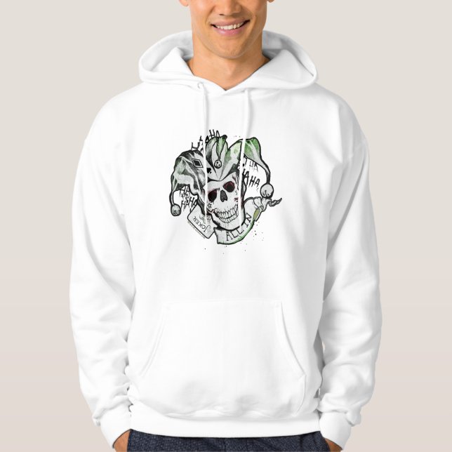 Suicide Squad | Tattokonst för Joker Skull "all in Sweatshirt (Framsida)