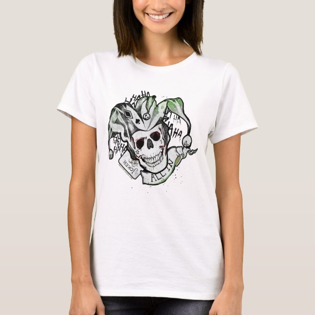 Suicide Squad | Tattokonst för Joker Skull "all in Tröja (Framsida)