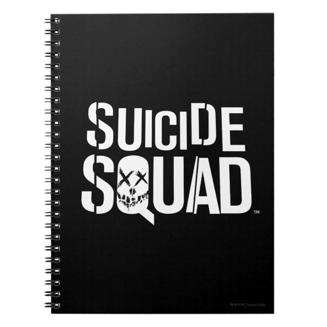 Suicide Squad | Vit Logotyp Anteckningsbok Med Spiral (Framsidan)