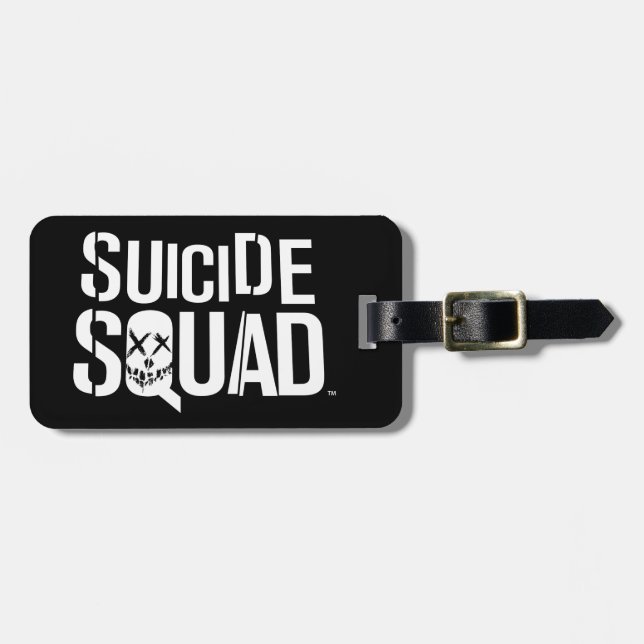 Suicide Squad | Vit Logotyp Bagagebricka (Horisontell Framsida)