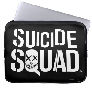 Suicide Squad Vit Logotyp Laptop Fodral