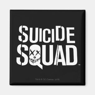 Suicide Squad Vit Logotyp Magnet