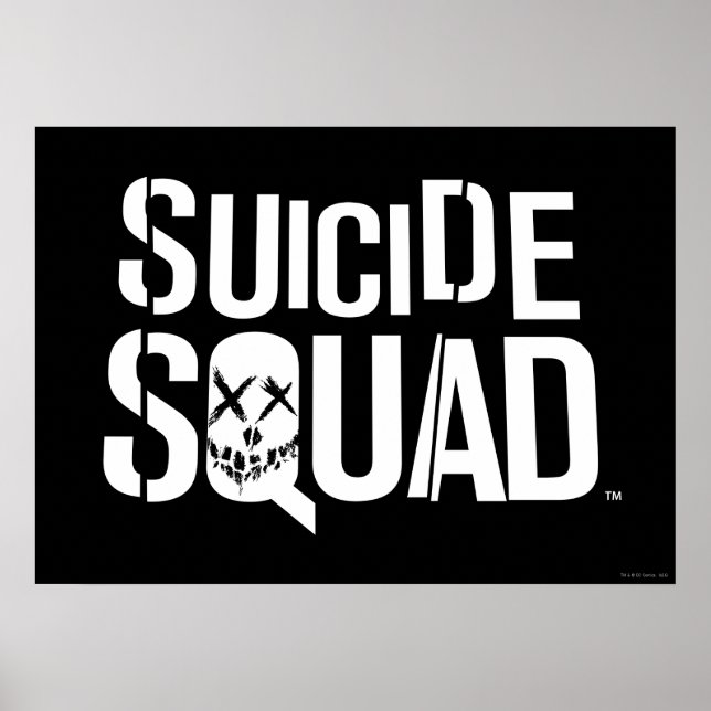Suicide Squad | Vit Logotyp Poster (Framsidan)