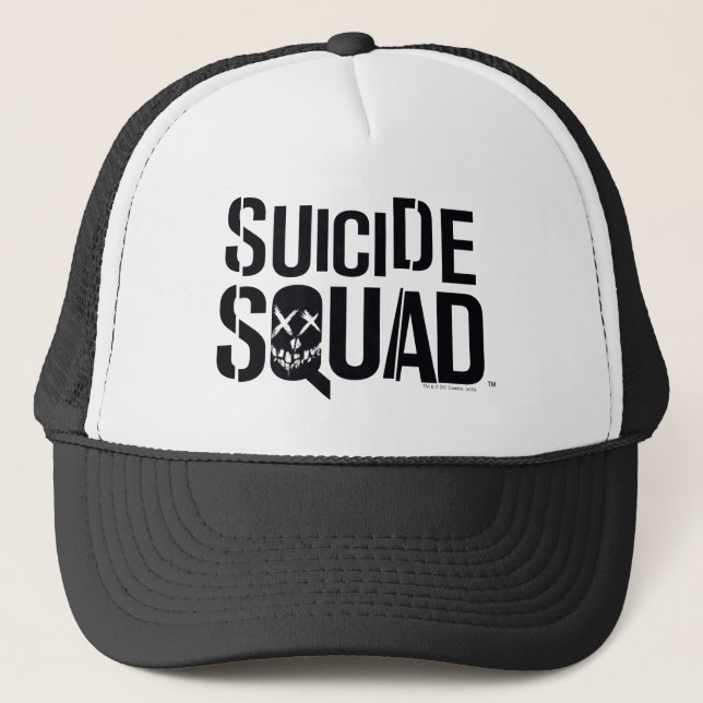 Suicide Squad | Vit Logotyp Truckerkeps (Framsida)