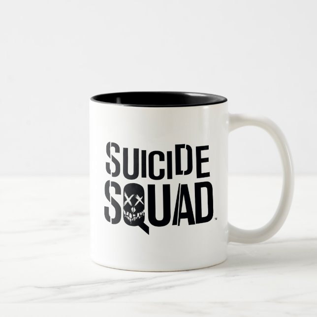 Suicide Squad | Vit Logotyp Två-Tonad Mugg (Höger)
