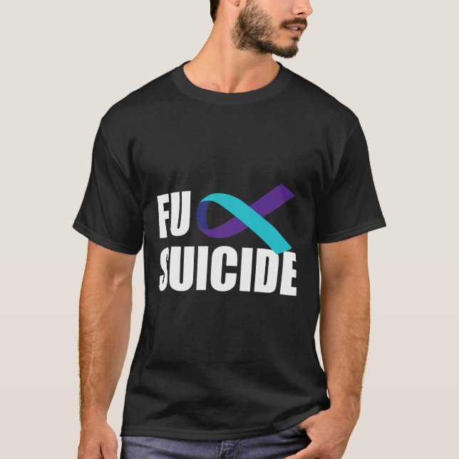 Suicide Suicide Awareness Ribbon Suicide Preventio T Shirt (Framsida)