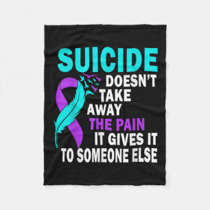 Suicide tar inte bort smärtan det Ge till Fleecefilt