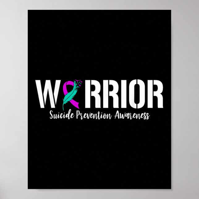 Suicide Warrior Lila Ribbon Suicide Prevention A Poster (Framsidan)