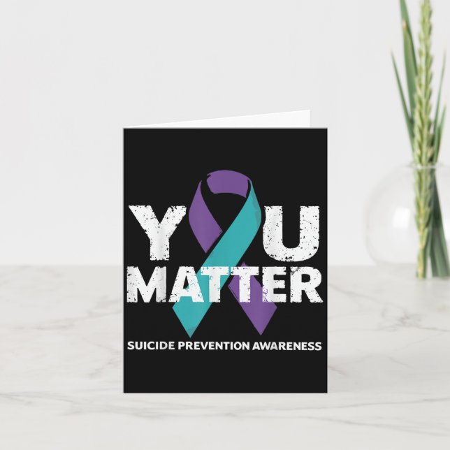 Suicides Prevention Shirts Suicide Awareness  Kort (Framsida)