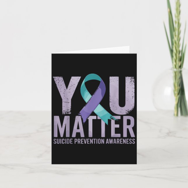 Suicides Prevention Shirts Suicide Awareness  Kort (Framsida)