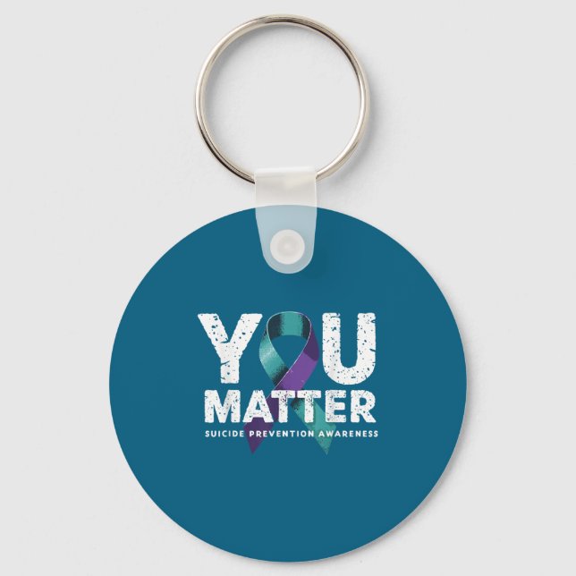 Suicides Prevention Shirts Suicide Awareness  Nyckelring (Framsida)