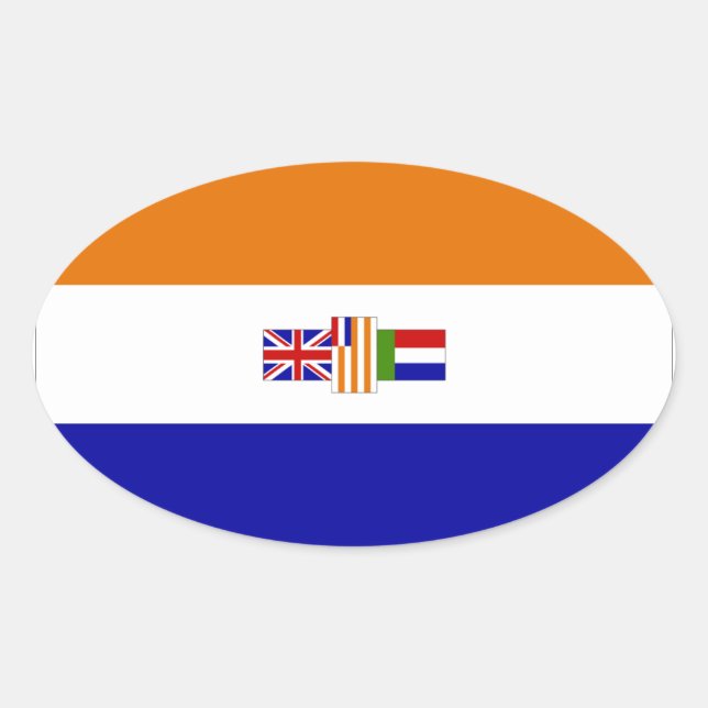 Suid-Afrika Ovalt Klistermärke (Framsida)