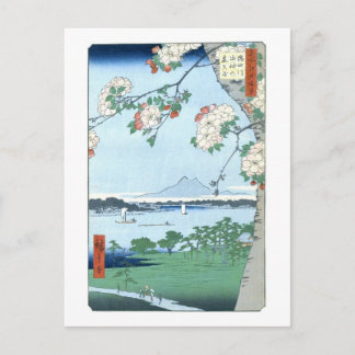 Suijin Shrine Massaki Hiroshige Japansk Fin Konst Vykort