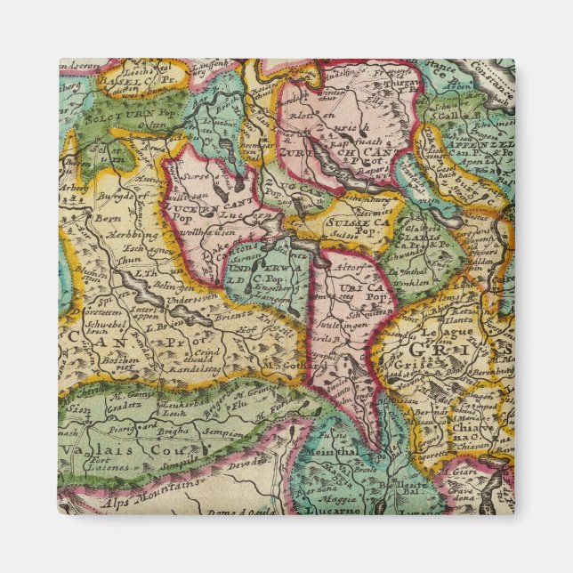 Suisse eller Schweiz Magnet (Framsidan)