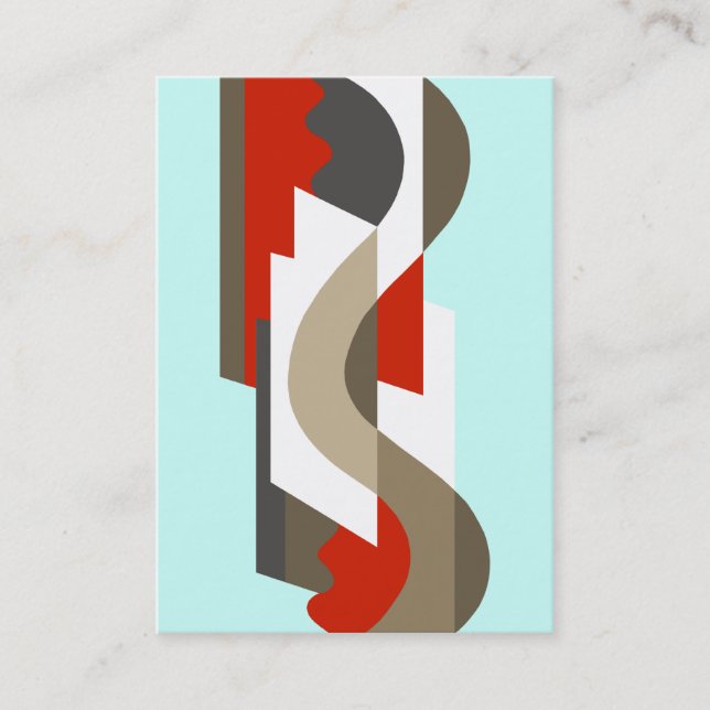 SUISSE: Moderne art déco: Sixtieskontor, tokig Visitkort (Framsida)