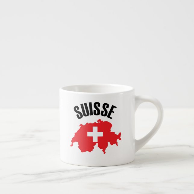 Suisse Schweiz Karta Flagga Espressomugg (Höger)