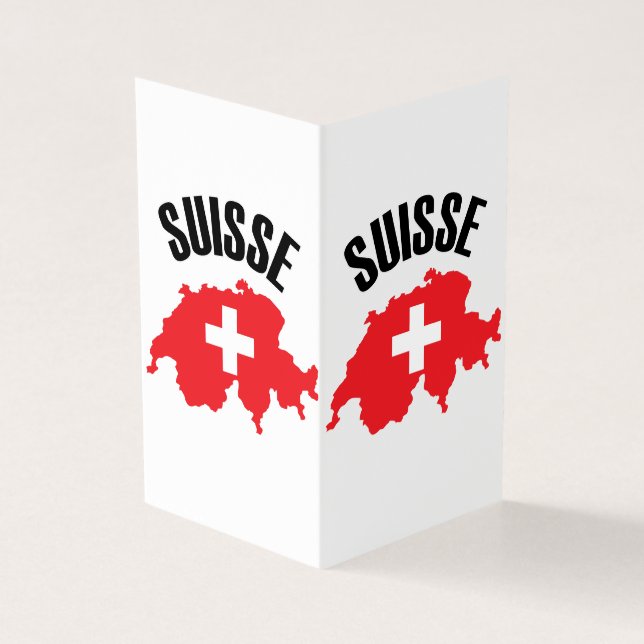 Suisse Schweiz Karta Flagga Kort (Utsida)