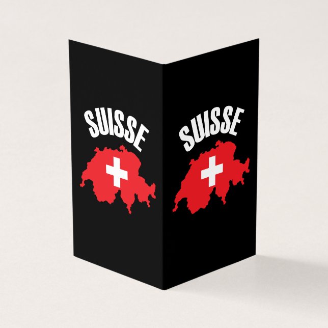 Suisse Schweiz Karta Flagga Kort (Utsida)