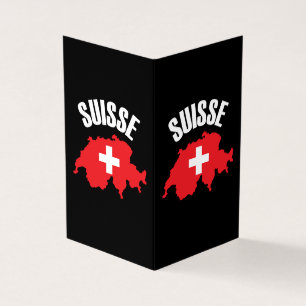 Suisse Schweiz Karta Flagga Kort
