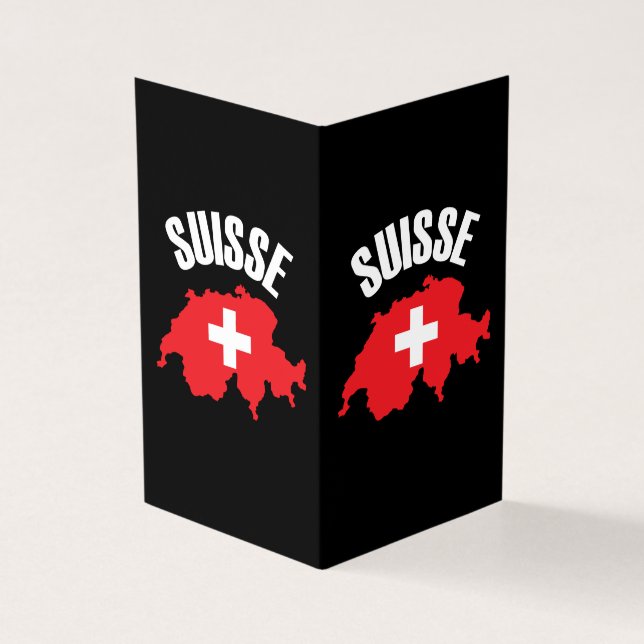 Suisse Schweiz Karta Flagga Kort (Utsida)