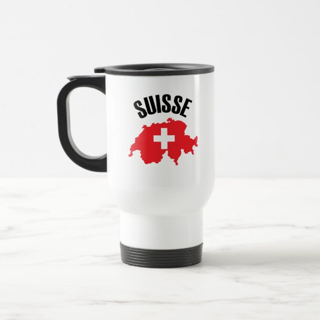 Suisse Schweiz Karta Flagga Resemugg (Vänster)