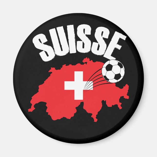 Suisse Schweiz Karta Ocer Magnet (Framsidan)