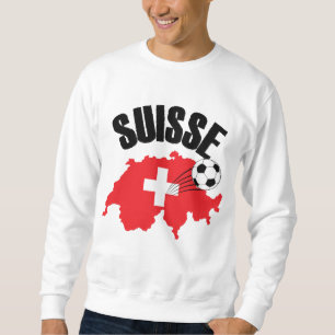 Suisse Schweiz Karta Swiss Ocer Lång Ärmad Tröja