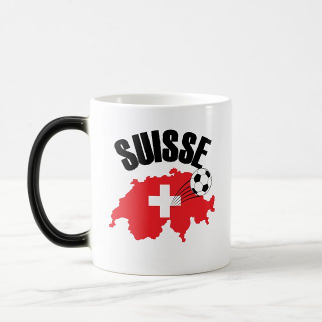 Suisse Schweiz Karta Swiss Ocer Magisk Mugg (Vänster)