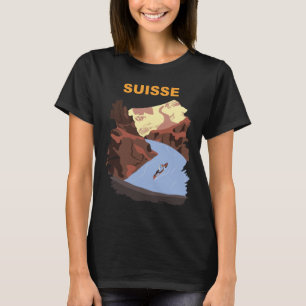 Suisse Schweiz Sjöresa Retro Resa T-Shirt