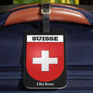 Suisse Schweiz Vintage Jackar Arm Bagagebricka