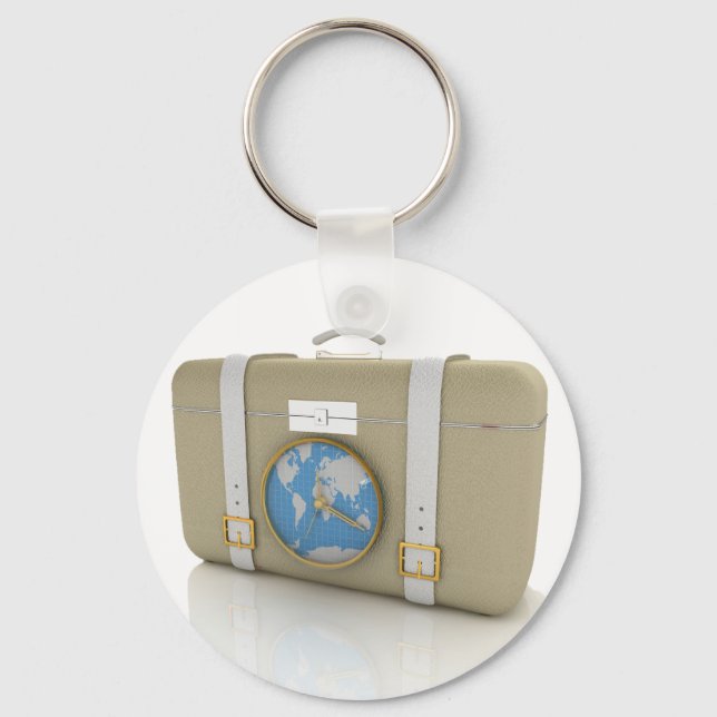 Suitcase for Travel Keychain Nyckelring (Framsida)