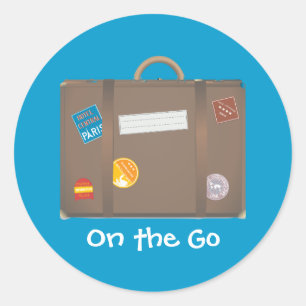 Suitcase-mall Runt Klistermärke