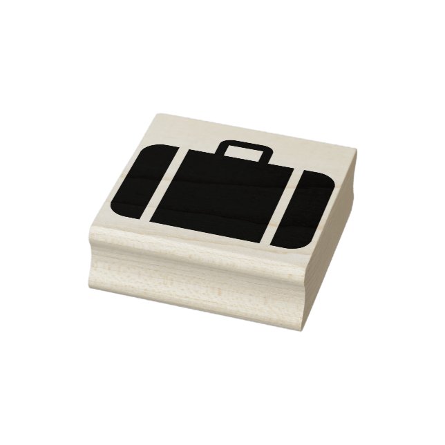 Suitcase silhouette art frimärke stämpel (Stämpel)