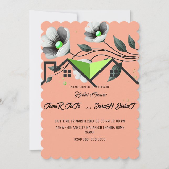 Suite, Wildflower Wedding Invitation Template, Pri Inbjudningar (Framsida)