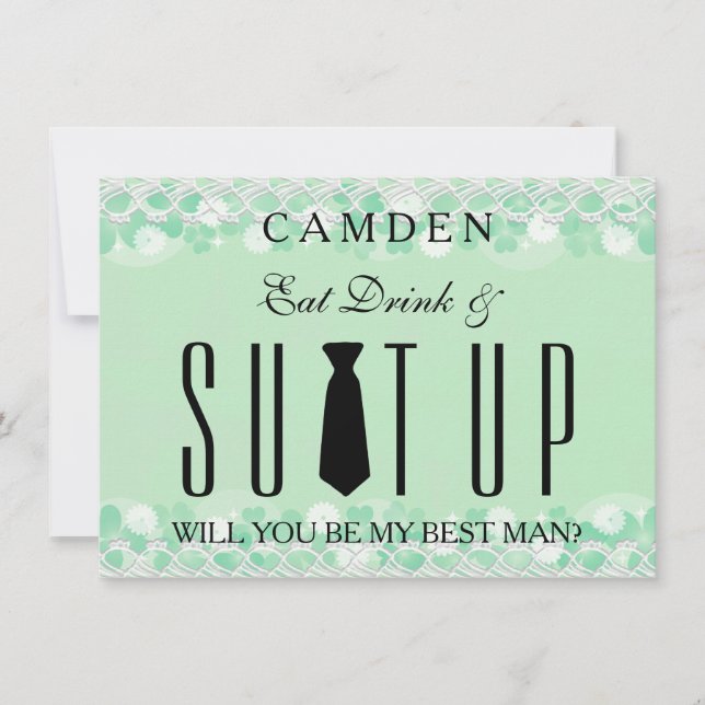 Suitup... Du är min Bestman Inbjudningar (Framsida)