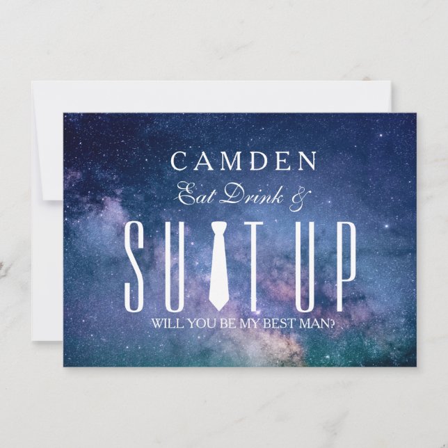 Suitup... Du är min Bestman Inbjudningar (Framsida)