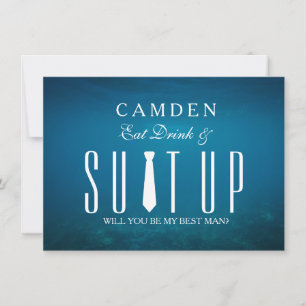 Suitup... Du är min Bestman Inbjudningar