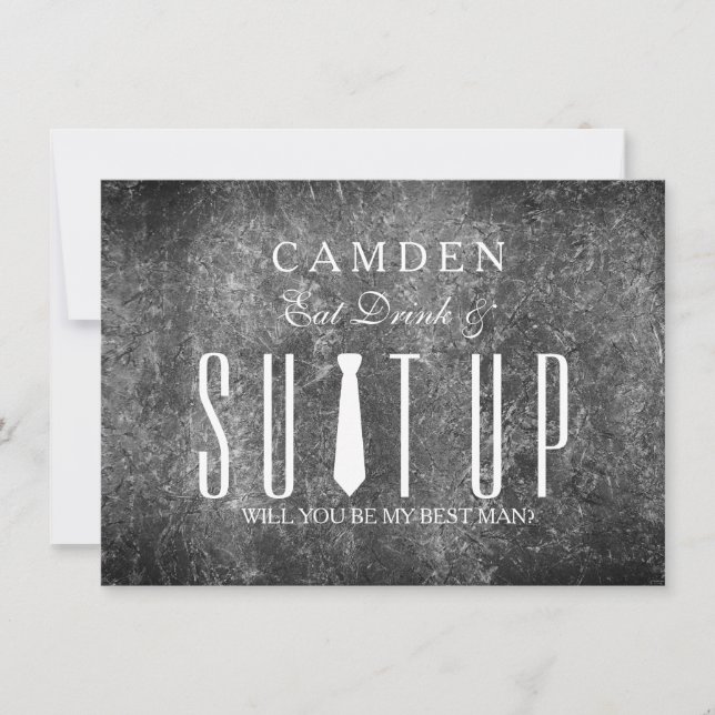 Suitup... Du är min Bestman Inbjudningar (Framsida)