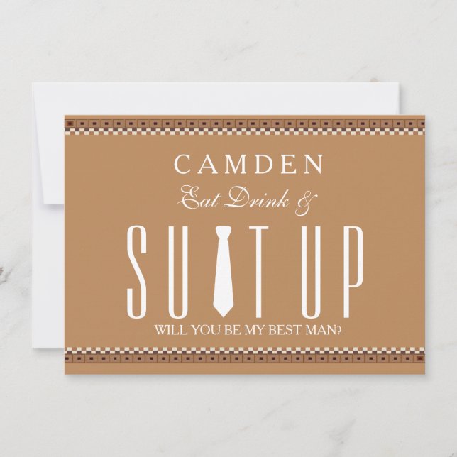Suitup... Du är min Bestman Inbjudningar (Framsida)