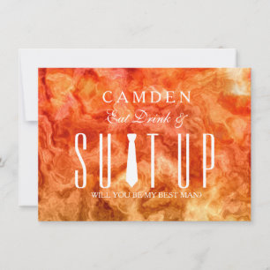 Suitup... Du är min Bestman Inbjudningar