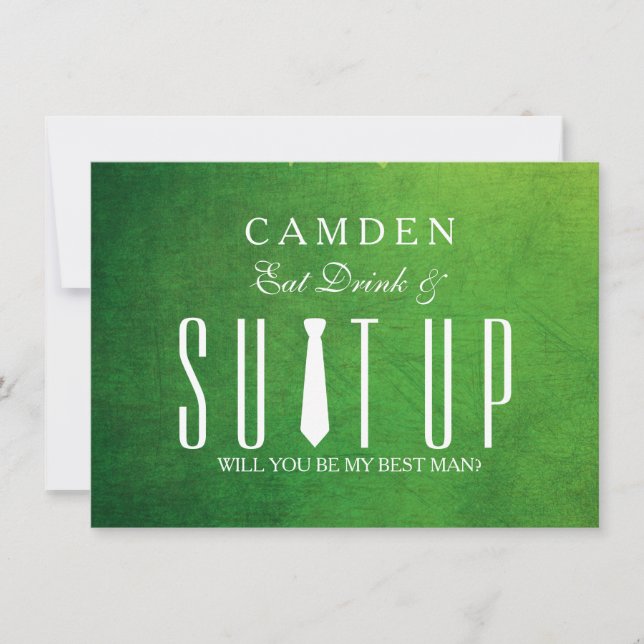 Suitup... Du är min Bestman Inbjudningar (Framsida)
